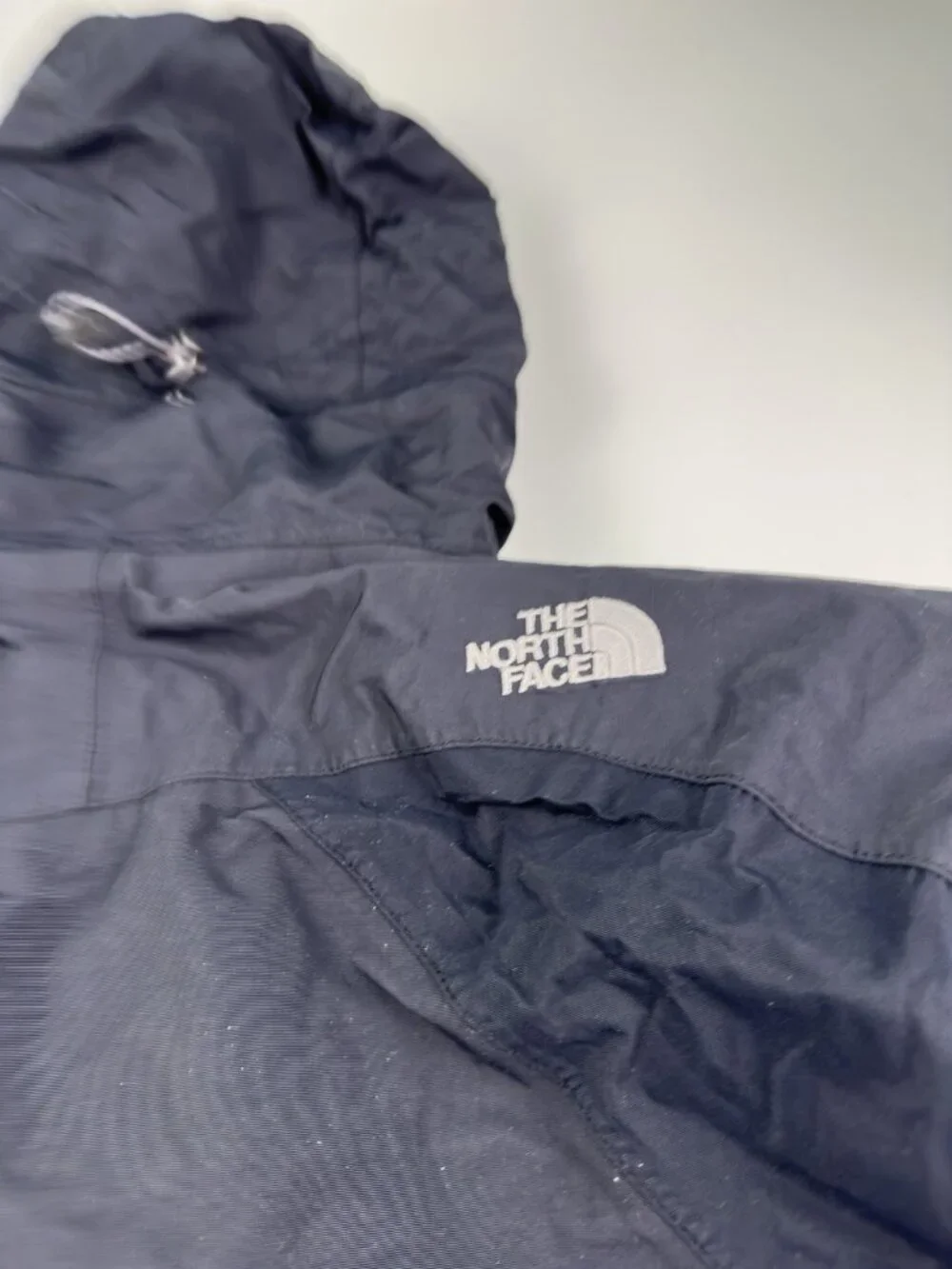 North Face Hyvent Waterproof Jacket Mens Size L Black Hooded Outdoor Hiking